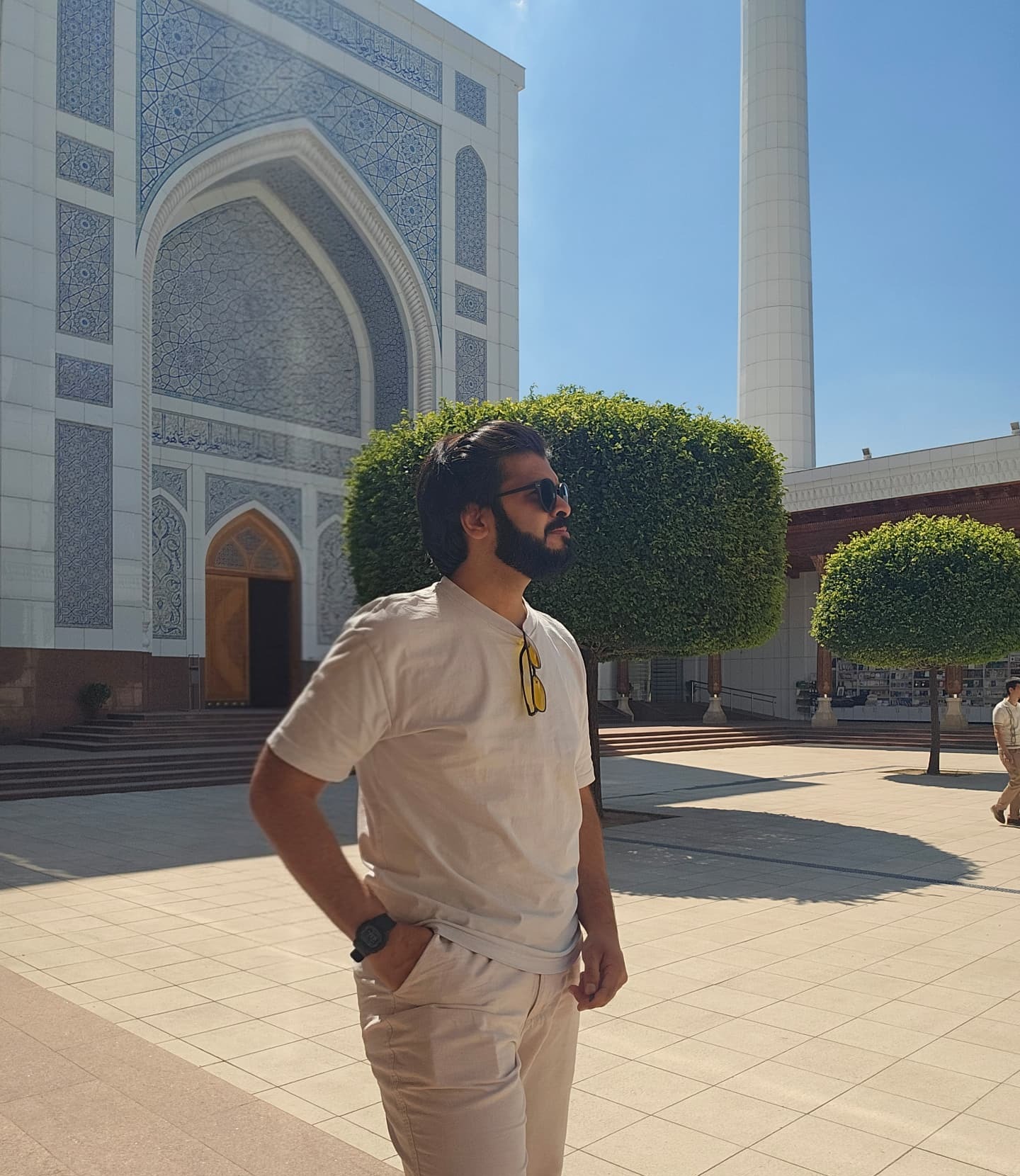 Salman travelling, courtyard portrait